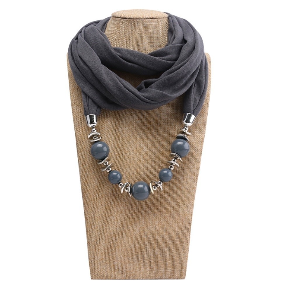 Infinity Scarf Knit - Kalung Syal Chiffon Fashion Warna Solid