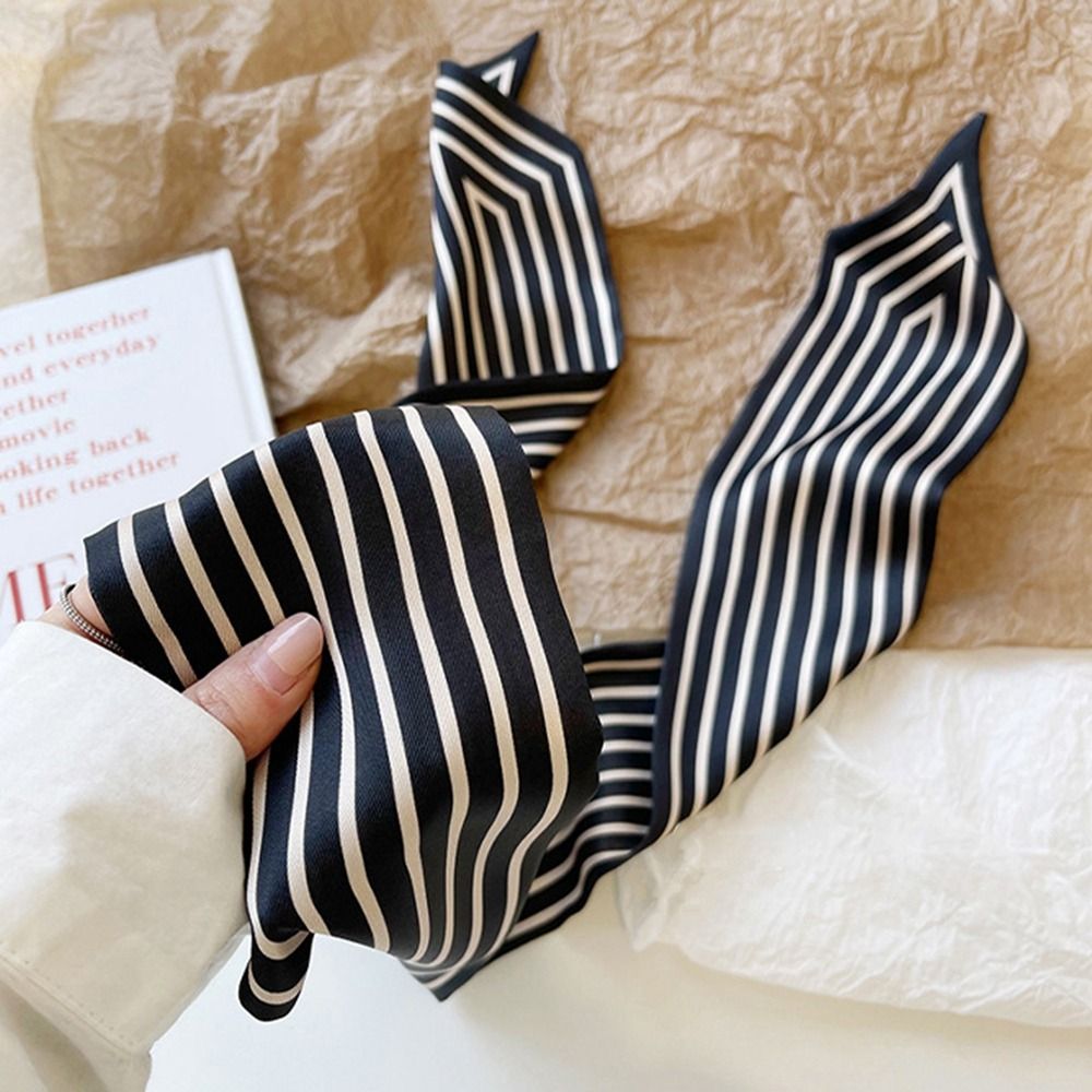 Syal Wanita Motif Garis Pranci - Silk Tie Striped ulasan dan harga