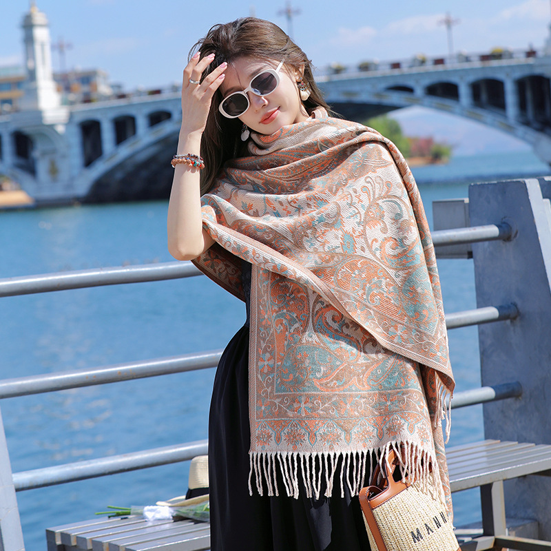 Selendang Pashmina Kasmir Moti - Pashmina Wrap Large ulasan dan harga