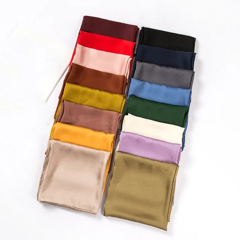 Syal Satin Wanita 70cm Warna S - Ascot Neck Scarf ulasan dan harga