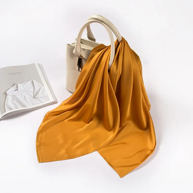 Syal Satin Wanita 70cm Warna S - Ascot Neck Scarf ulasan dan harga
