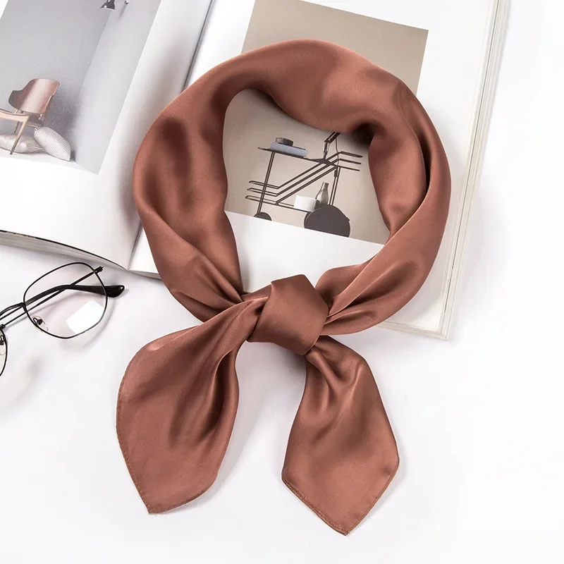 Syal Satin Wanita 70cm Warna S - Ascot Neck Scarf ulasan dan harga