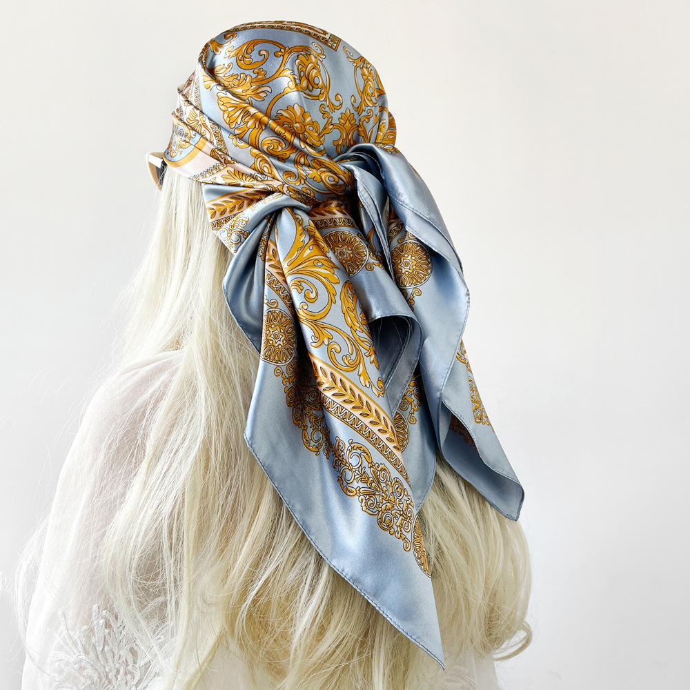 Selendang Sutra Satin Syal Per - Head Wrap Turban ulasan dan harga