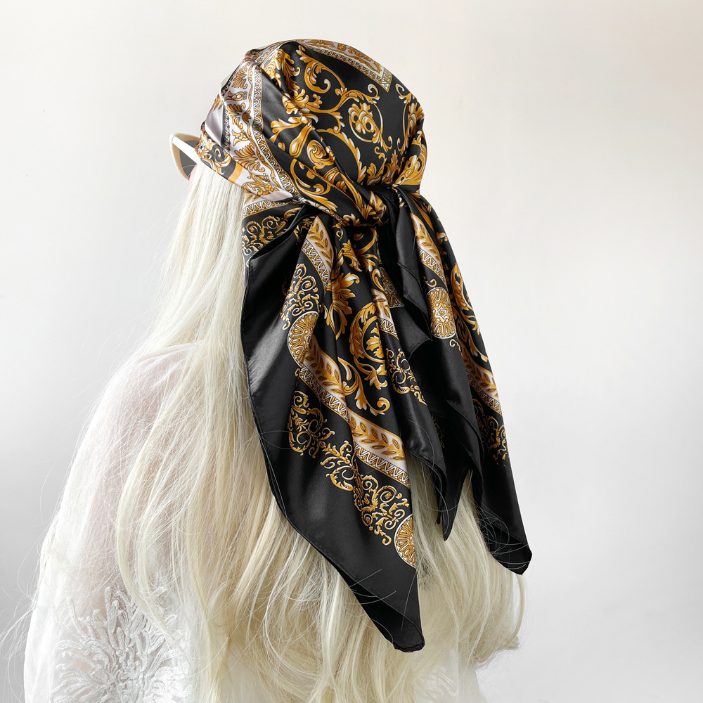 Selendang Sutra Satin Syal Per - Head Wrap Turban ulasan dan harga
