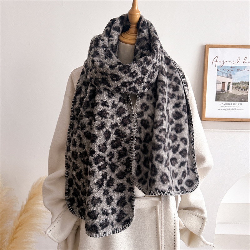Syal Leopard Musim Gugur Musim - Pashmina Wrap Large ulasan dan harga