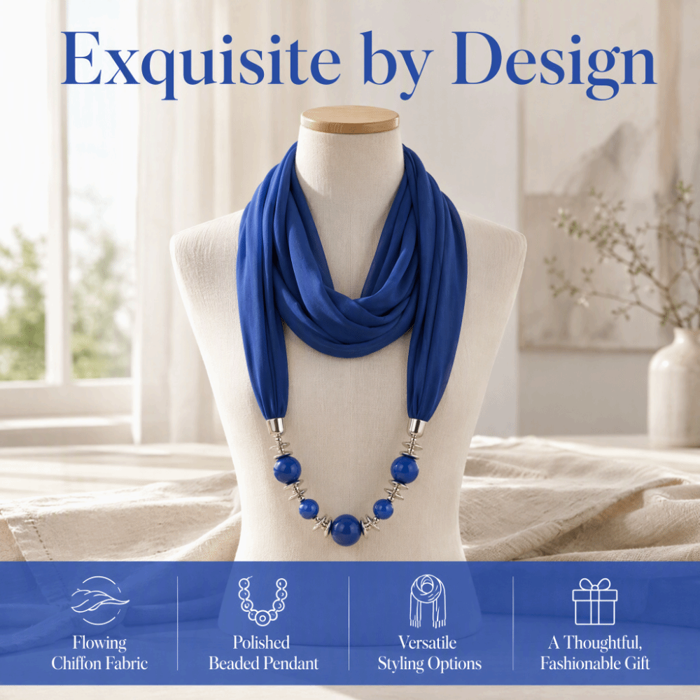 Kalung Syal Chiffon Baru Berhi - Infinity Scarf Knit ulasan dan harga