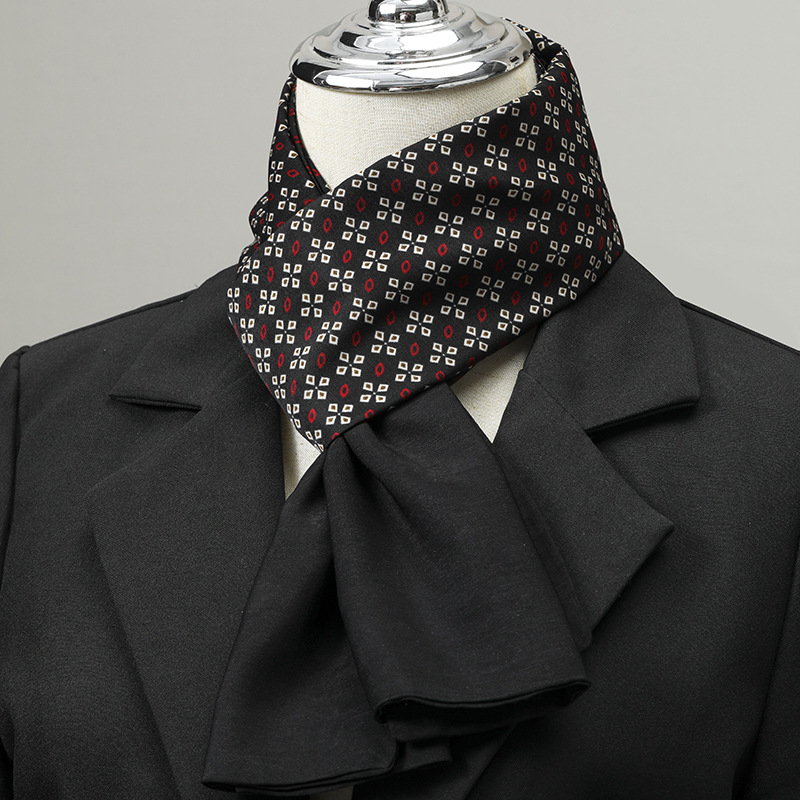Syal Pria Imitasi Sutra, Syal  - Ascot Neck Scarf ulasan dan harga