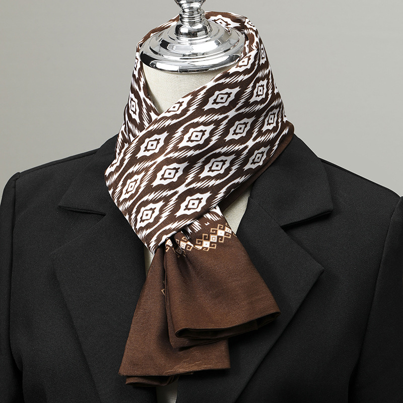 Syal Pria Imitasi Sutra, Syal  - Ascot Neck Scarf ulasan dan harga