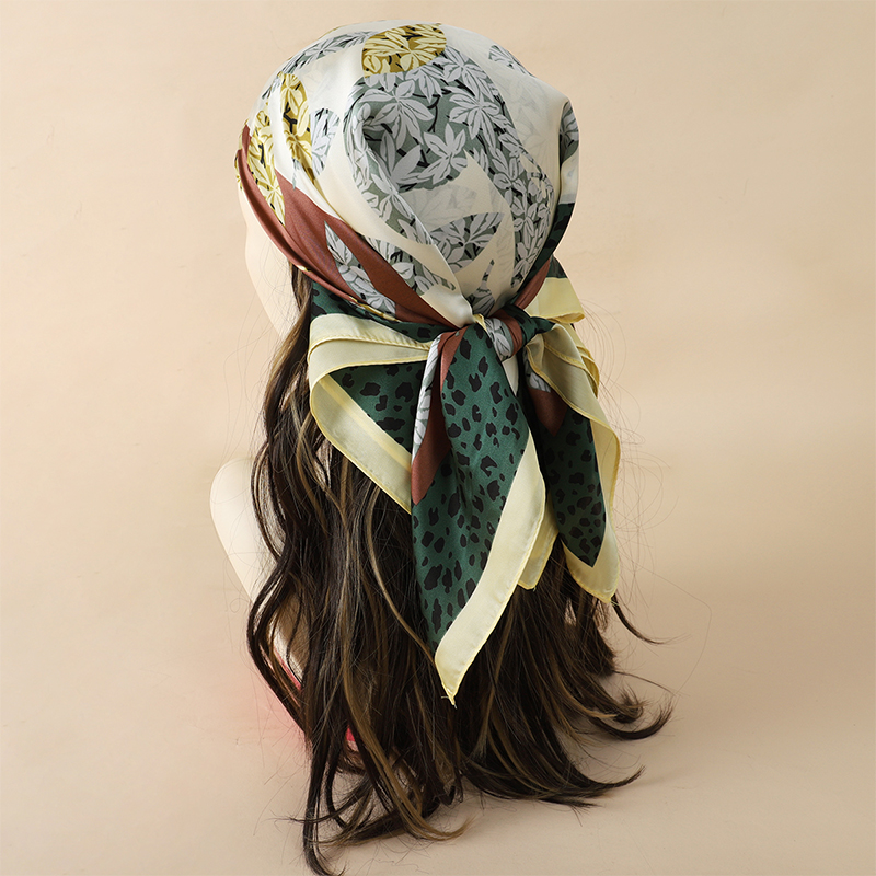 70X70Cm Syal Wanita Sutra Pera - Head Wrap Turban ulasan dan harga