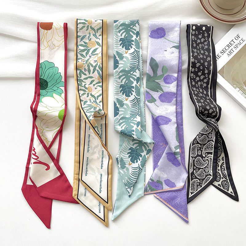 Syal Sutra Kecil Model Merek M - Ascot Neck Scarf ulasan dan harga