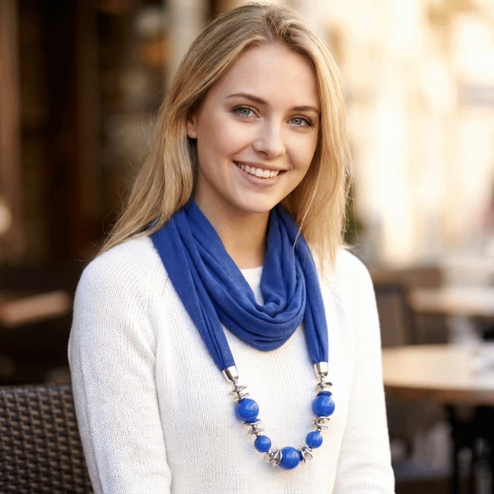 Kalung Syal Chiffon Fashion Wa - Infinity Scarf Knit ulasan dan harga